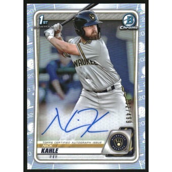 2020 Bowman Chrome Prospect Autographs Refractors #CPANK Nick Kahle