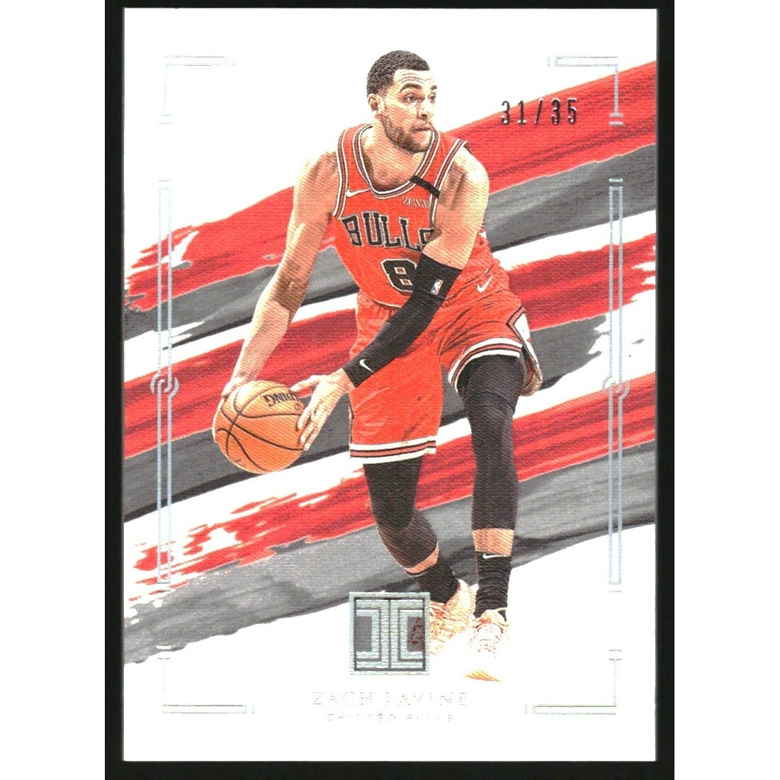2020-21 Panini Impeccable Holo Silver #24 Zach LaVine. rookie card picture