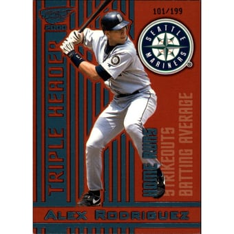 2000 Revolution Triple Header Platinum Blue #18 Alex Rodriguez