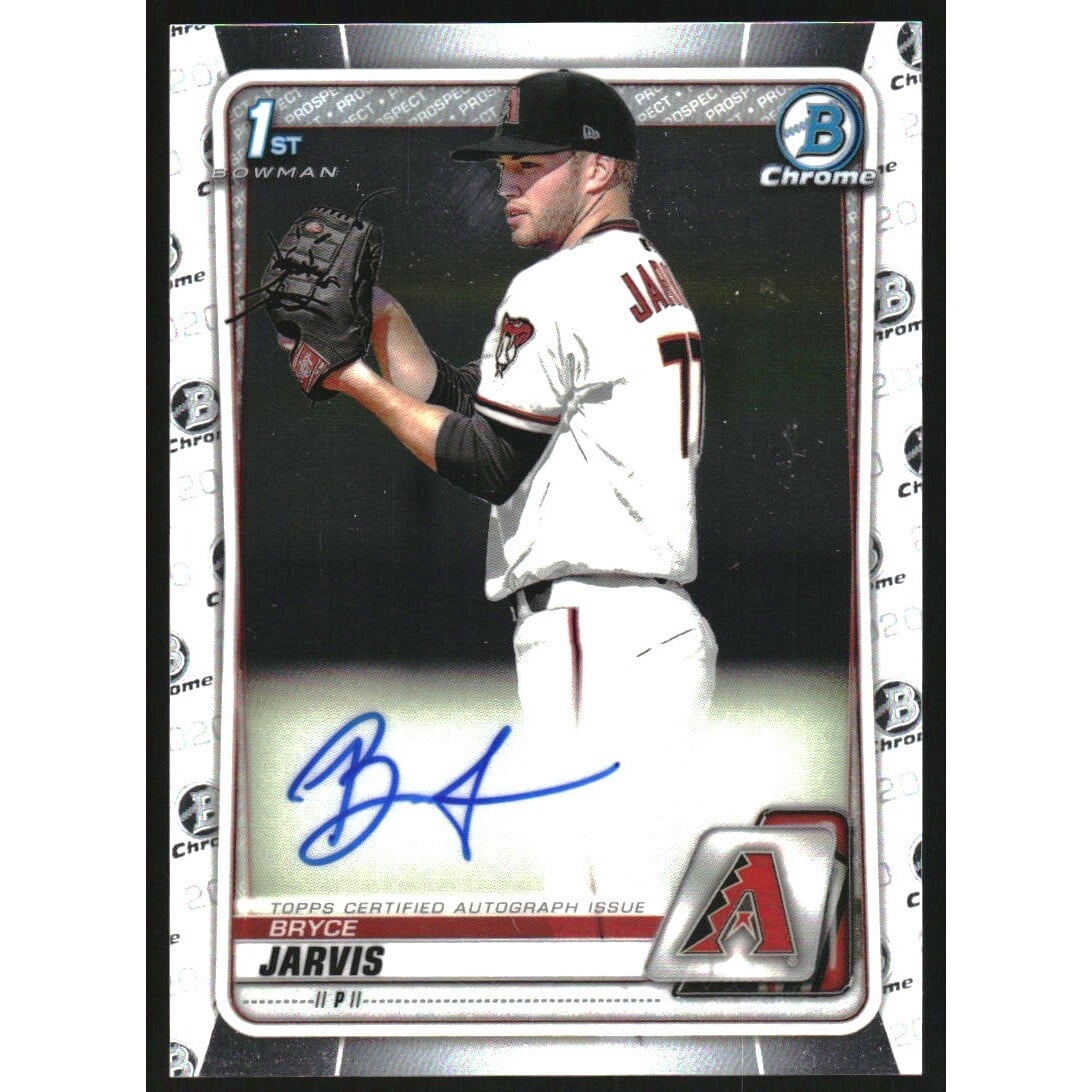 2020 Bowman Chrome Draft Autographs #CDABJA Bryce Jarvis. rookie card picture