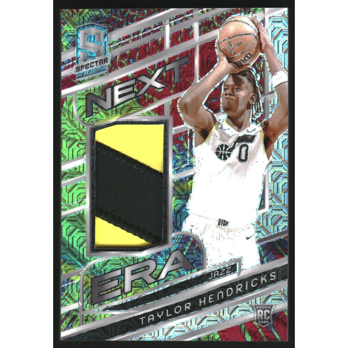 2023-24 Panini Spectra Next Era Jerseys Meta #3 Taylor Hendricks. rookie card picture