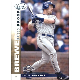 2002 Leaf Press Proofs Platinum #122 Geoff Jenkins