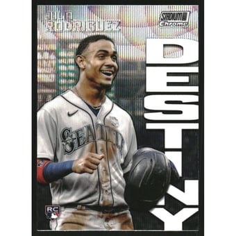 2022 Stadium Club Chrome Dynasty and Destiny Wave Refractors #3B Julio Rodriguez