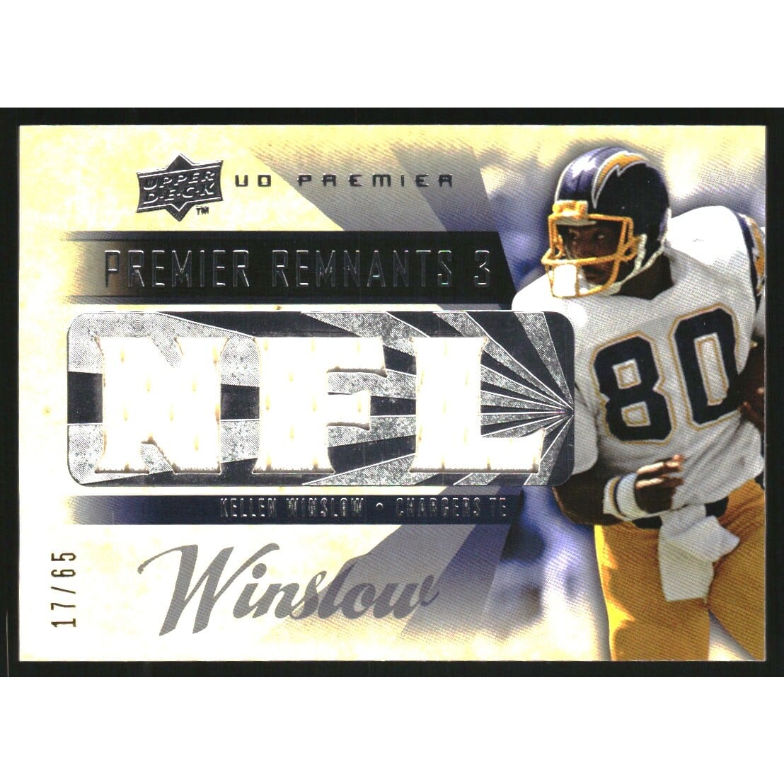 2008 Upper Deck Premier Remnants Triple NFL #PR3WI Kellen Winslow Sr.