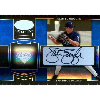 2004 Leaf Certified Cuts Marble Signature Blue #161 Sean Burroughs/25