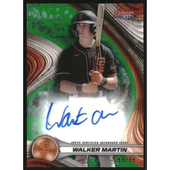 2024 Bowman's Best Best of '24 Autographs Green Refractors #B24WM Walker Martin
