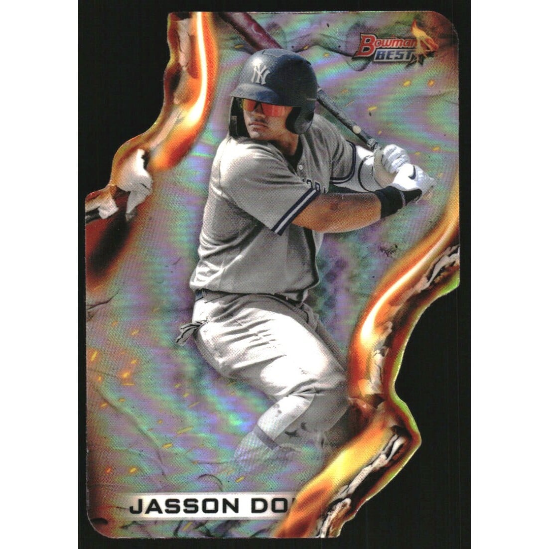 2021 Bowman's Best Heatwave Die Cuts #HW29 Jasson Dominguez. rookie card picture