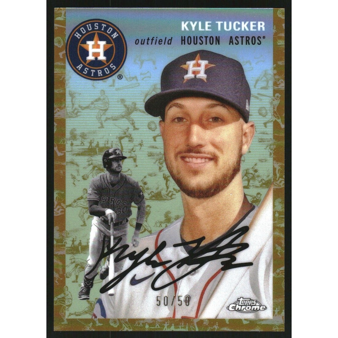 2023 Topps Chrome Platinum Anniversary Platinum Toile Cream Gold Refractors #263 Kyle Tucker. rookie card picture