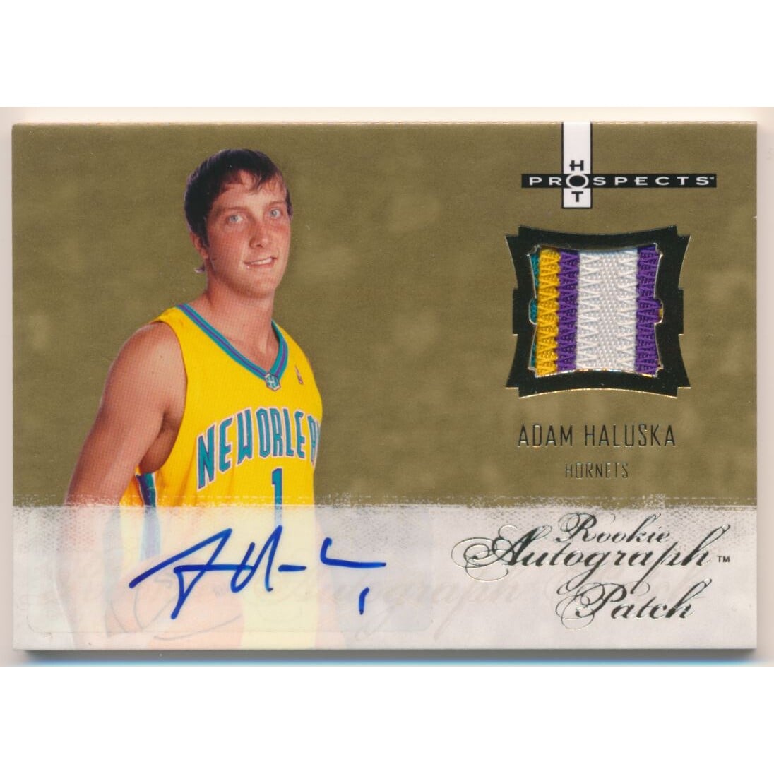 2007-08 Fleer Hot Prospects #113 Adam Haluska JSY AU RC. rookie card picture