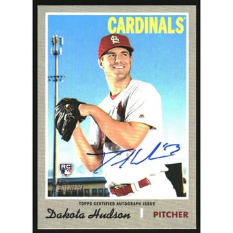 2019 Topps Heritage Real One Autographs #ROADH Dakota Hudson HN