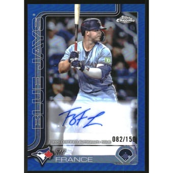 2025 Topps Chrome Update Autographs Blue Refractors #ACTY Ty France