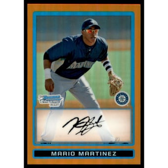 2009 Bowman Chrome Prospects Orange Refractors #BCP170 Mario Martinez