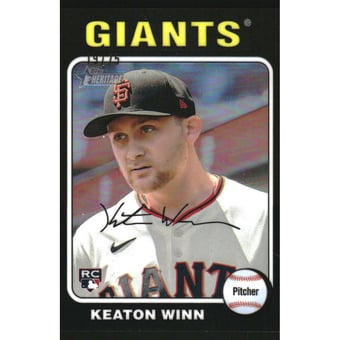 2024 Topps Heritage Chrome Black Refractors #695 Keaton Winn HN