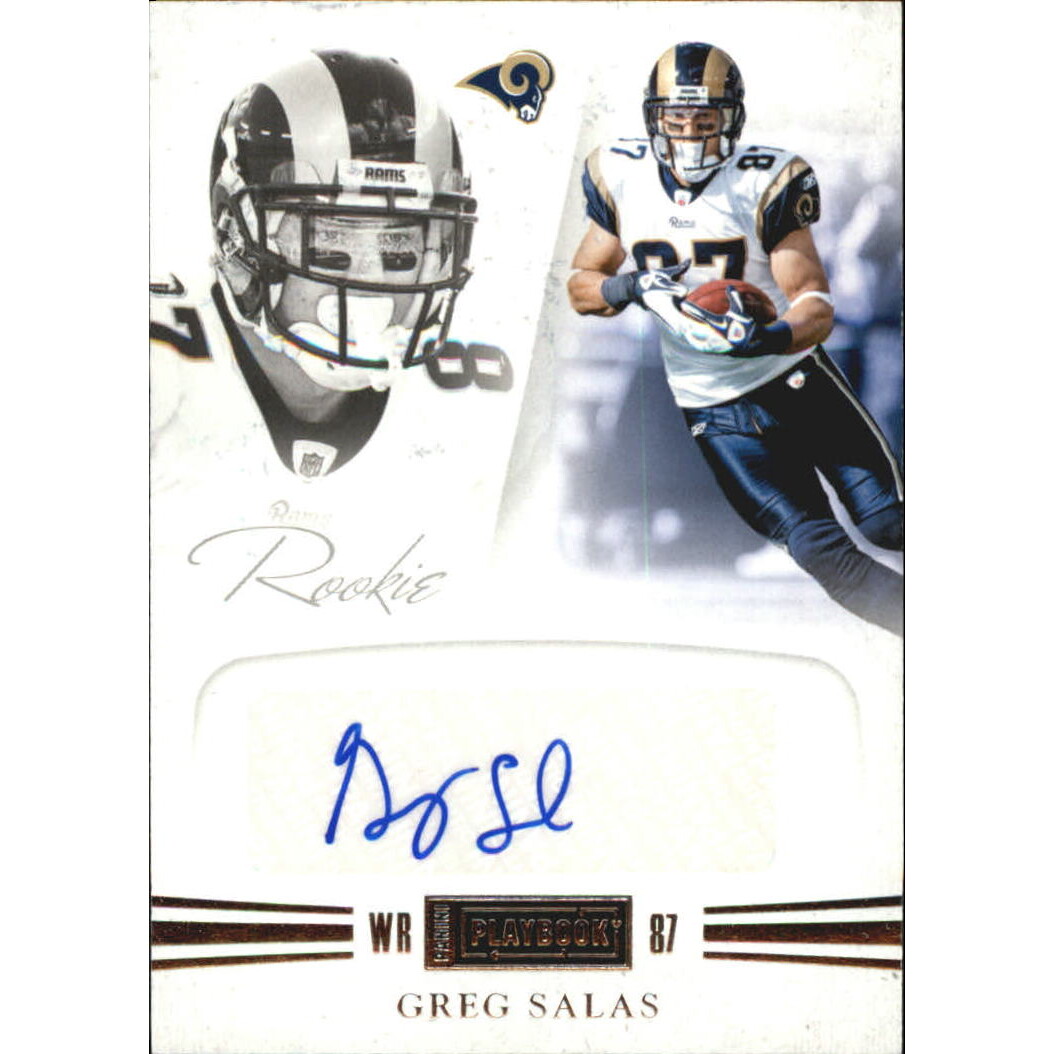 2011 Panini Playbook #67 Greg Salas AU/299 RC. rookie card picture