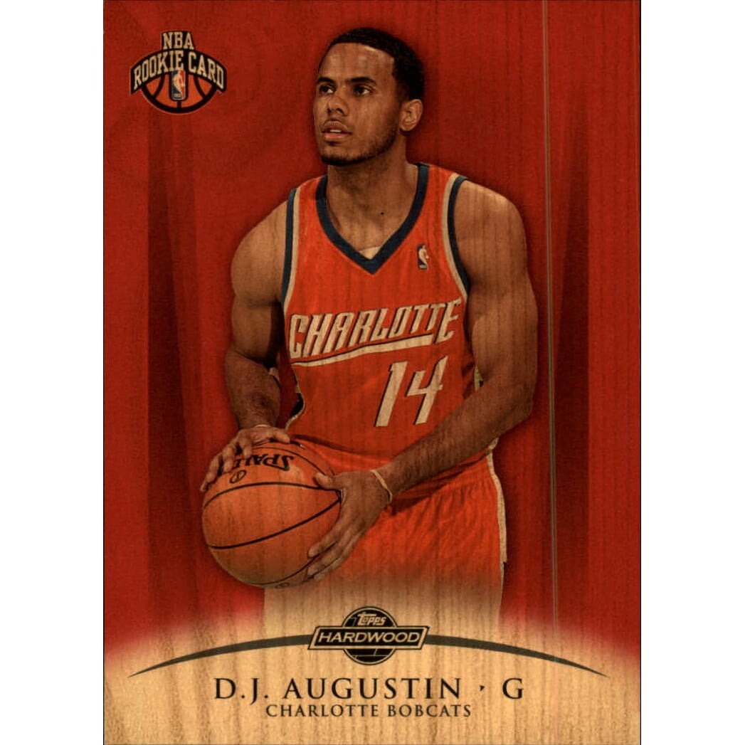 2008-09 Topps Hardwood Redwood #109 D.J. Augustin Shooting. rookie card picture