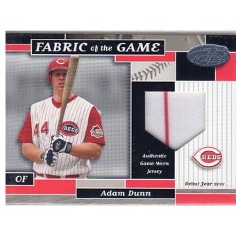 2002 Leaf Certified Fabric of the Game #102DY Adam Dunn/101