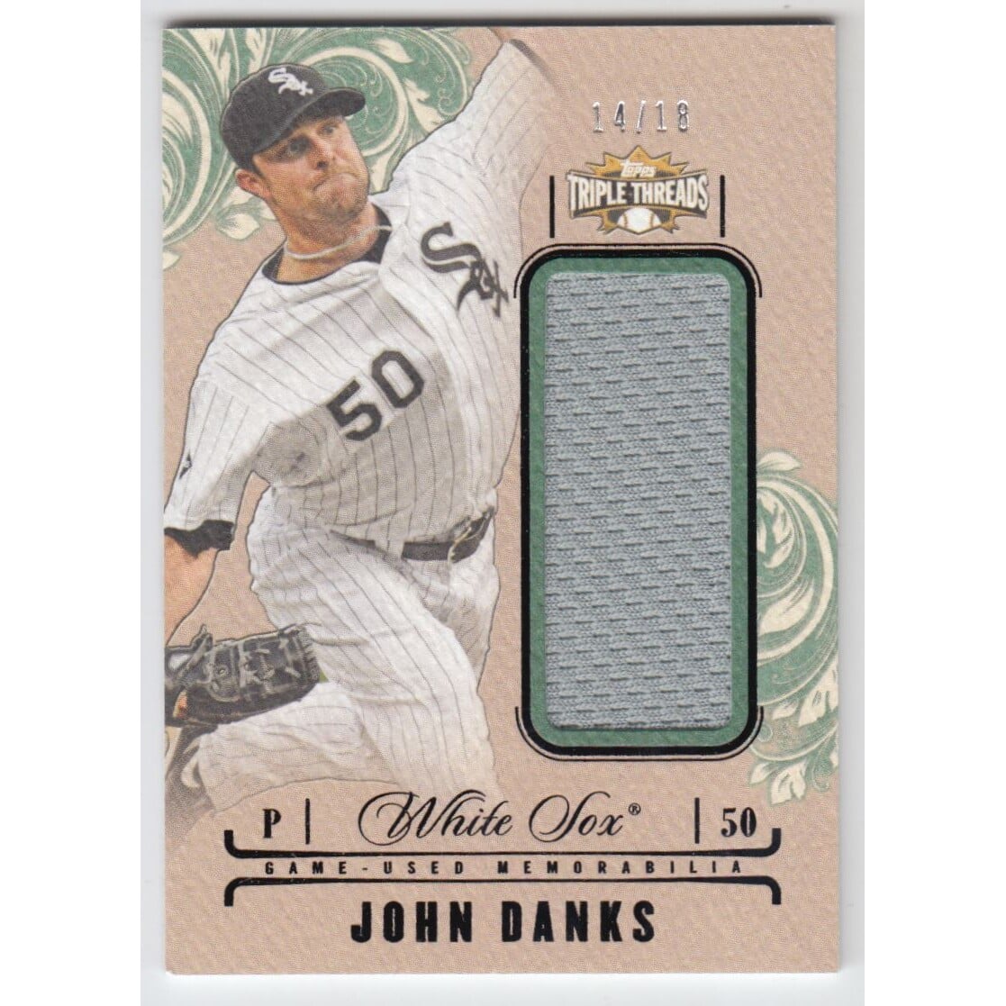 2014 Topps Triple Threads Unity Relics Emerald #UJRJD1 John Danks. rookie card picture