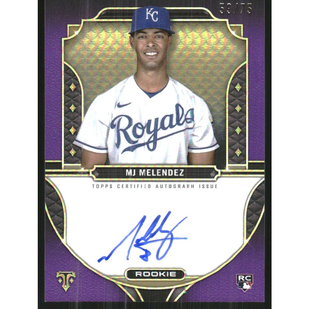 2022 Topps Triple Threads Rookie Autographs Amethyst #RAMME MJ Melendez. rookie card picture