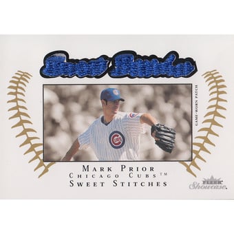 2003 Fleer Showcase Sweet Stitches Patch #10 Mark Prior/150