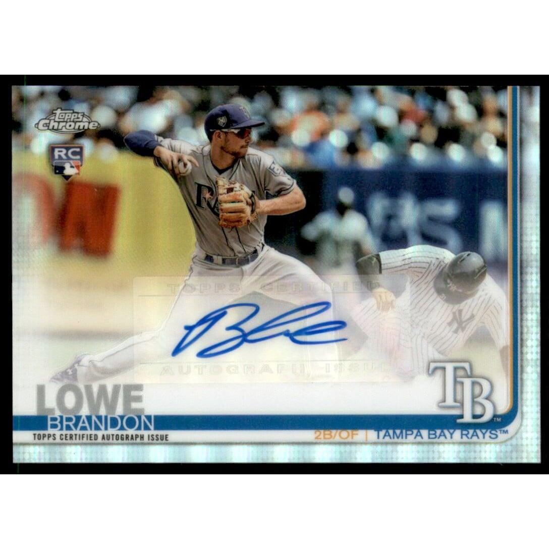 2019 Topps Chrome Update Autograph Refractors #CUABL Brandon Lowe. rookie card picture