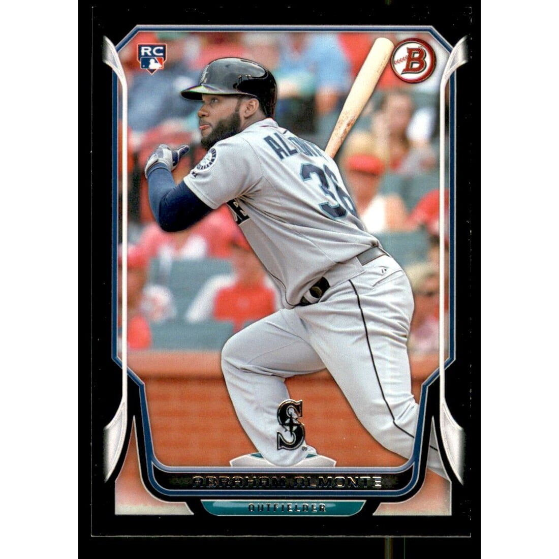 2014 Bowman Black #44 Abraham Almonte. rookie card picture