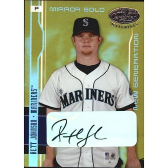 2003 Leaf Certified Materials Mirror Gold Autographs #236 Rett Johnson NG/25