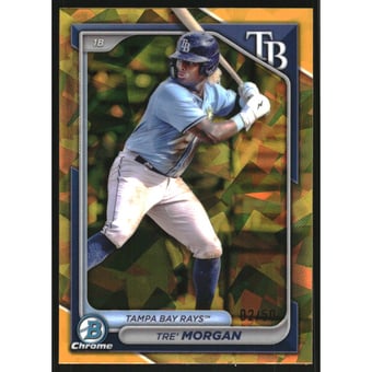2024 Bowman Chrome Draft Sapphire Gold Refractors #BDC197 Tre' Morgan