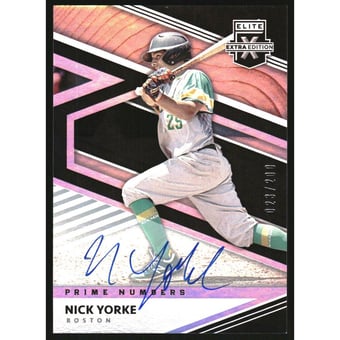 2020 Elite Extra Edition Signatures Prime Numbers A #17 Nick Yorke/200