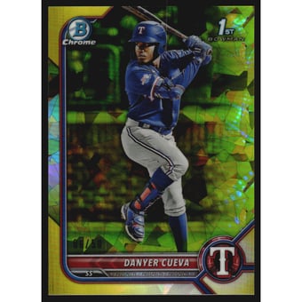 2022 Bowman Chrome Sapphire Prospects Yellow Refractors #BCP173 Danyer Cueva