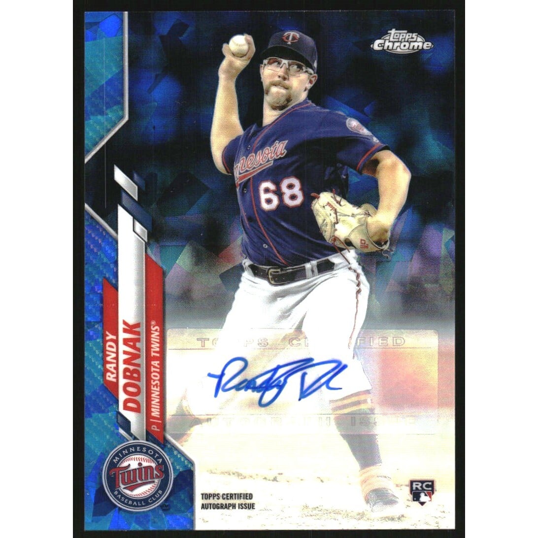 2020 Topps Chrome Update Sapphire Rookie Autographs #RARD Randy Dobnak. rookie card picture