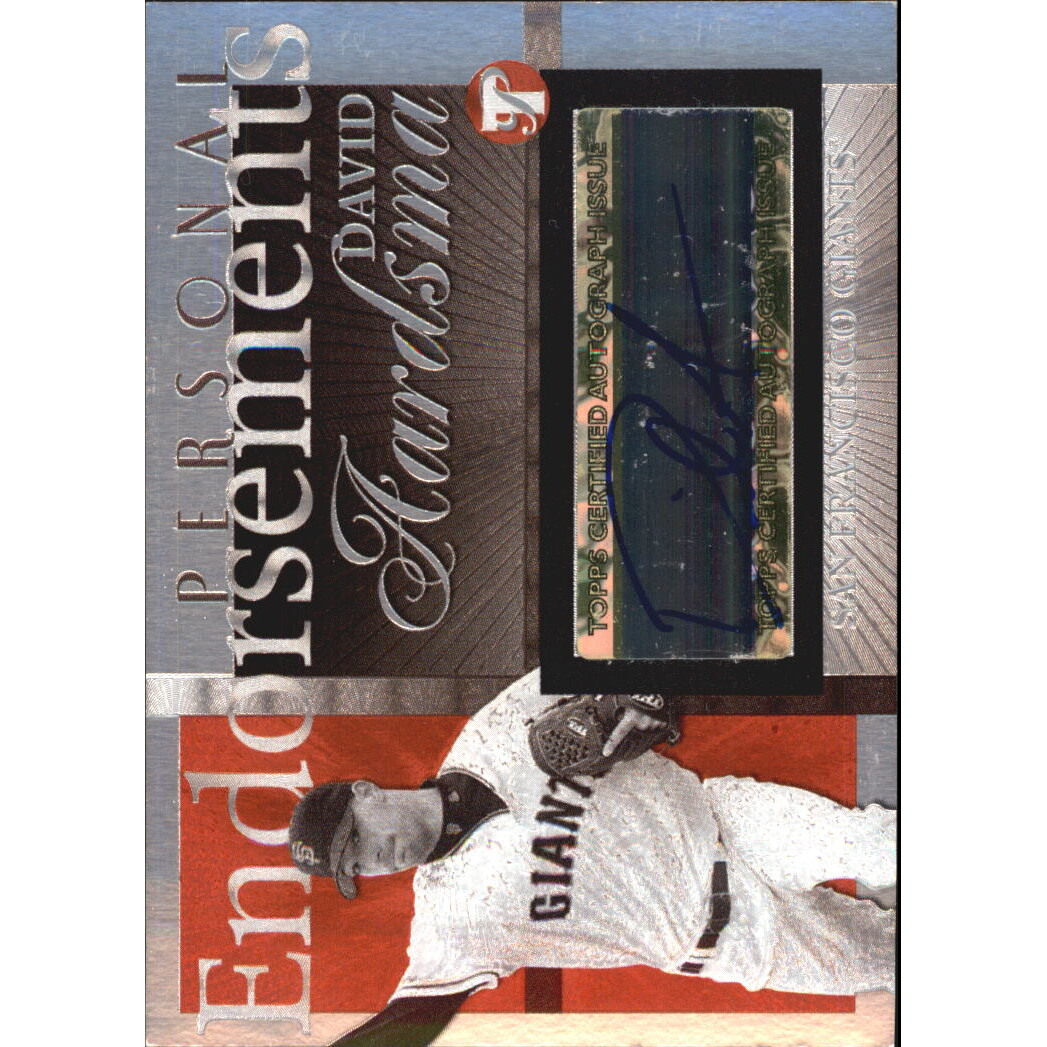 2004 Topps Pristine Personal Endorsements #DA David Aardsma C. rookie card picture