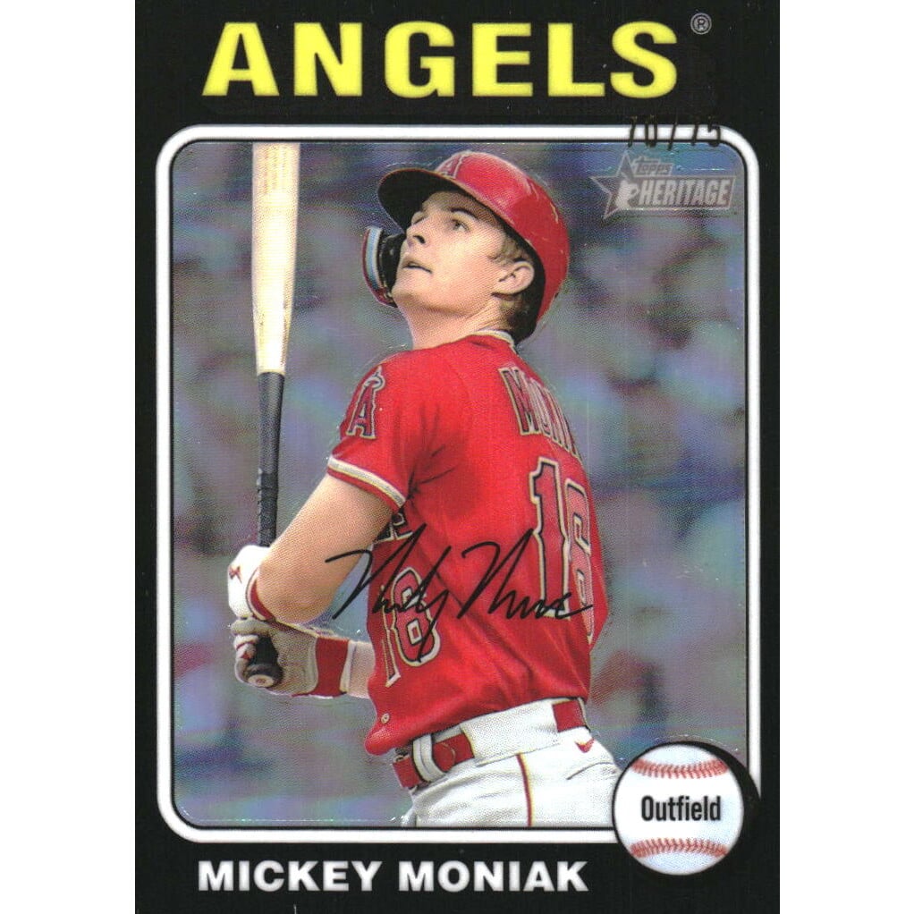 2024 Topps Heritage Chrome Black Refractors #45 Mickey Moniak HN. rookie card picture