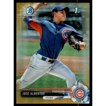 2017 Bowman Chrome Mini Prospects Gold Refractors #BCP216 Jose Albertos