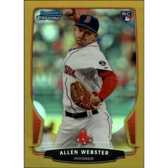 2013 Bowman Chrome Draft Gold Refractors #34 Allen Webster