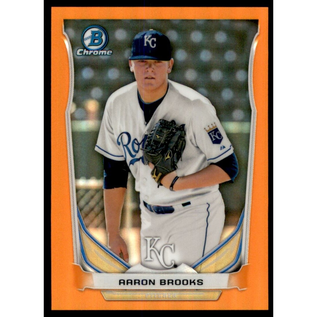 2014 Bowman Chrome Prospects Series 2 Orange Refractors #BCP55 Aaron Brooks. rookie card picture