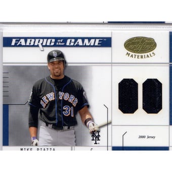 2003 Leaf Certified Materials Fabric of the Game #109JY Mike Piazza JY/100