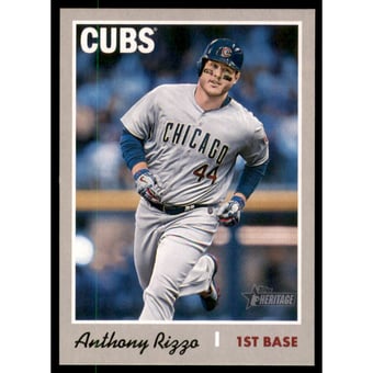 2019 Topps Heritage Action Variations #406 Anthony Rizzo