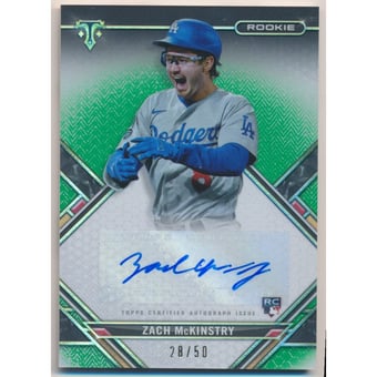 2021 Topps Triple Threads Rookie Autographs Emerald #RACZMC Zach McKinstry