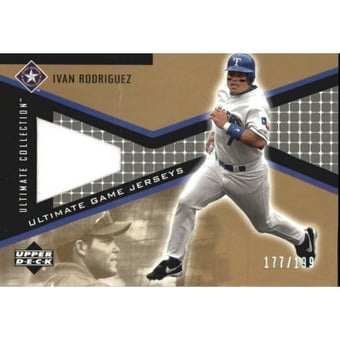 2002 Ultimate Collection Game Jersey Tier 4 #IR Ivan Rodriguez