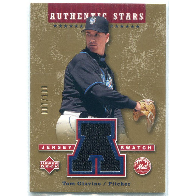 2004 Upper Deck Authentic Stars Jersey Gold #TL Tom Glavine