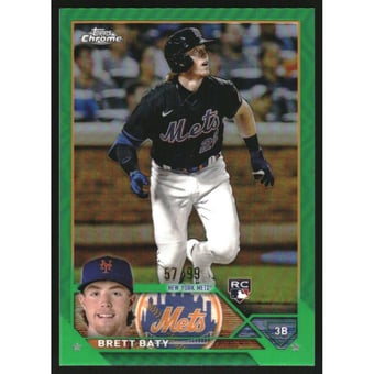 2023 Topps Chrome Green Refractors #204 Brett Baty