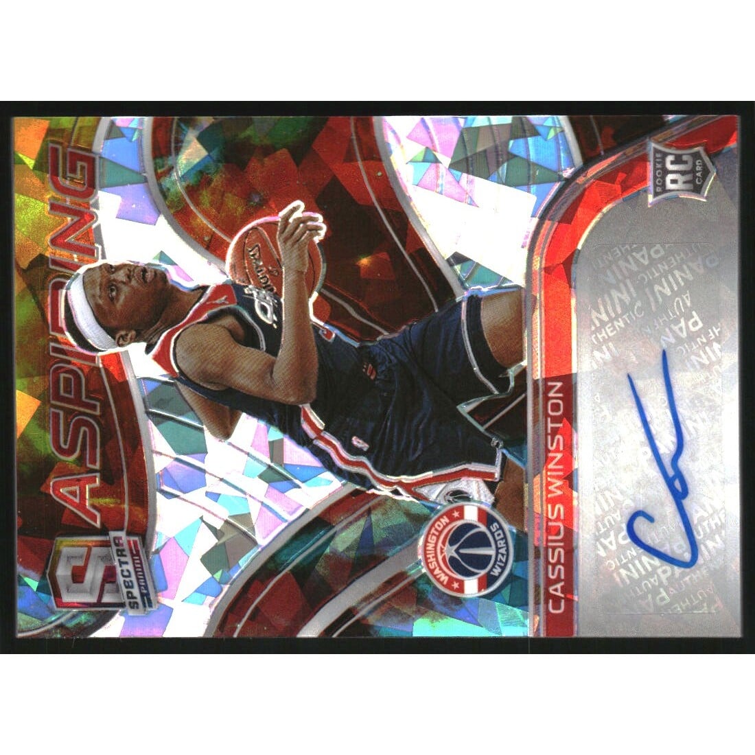 2020-21 Panini Spectra Aspiring Autographs Astral #23 Cassius Winston/35. rookie card picture