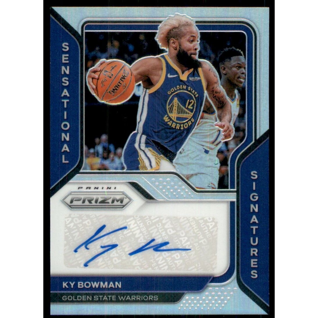 2020-21 Panini Prizm Sensational Signatures Prizms Silver #45 Ky Bowman. rookie card picture