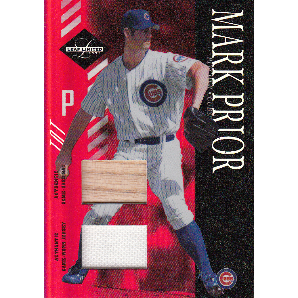 2003 Leaf Limited TNT #44 Mark Prior H Bat-Jsy 2003 Leaf Limited TNT #44 Mark Prior H Bat-Jsy