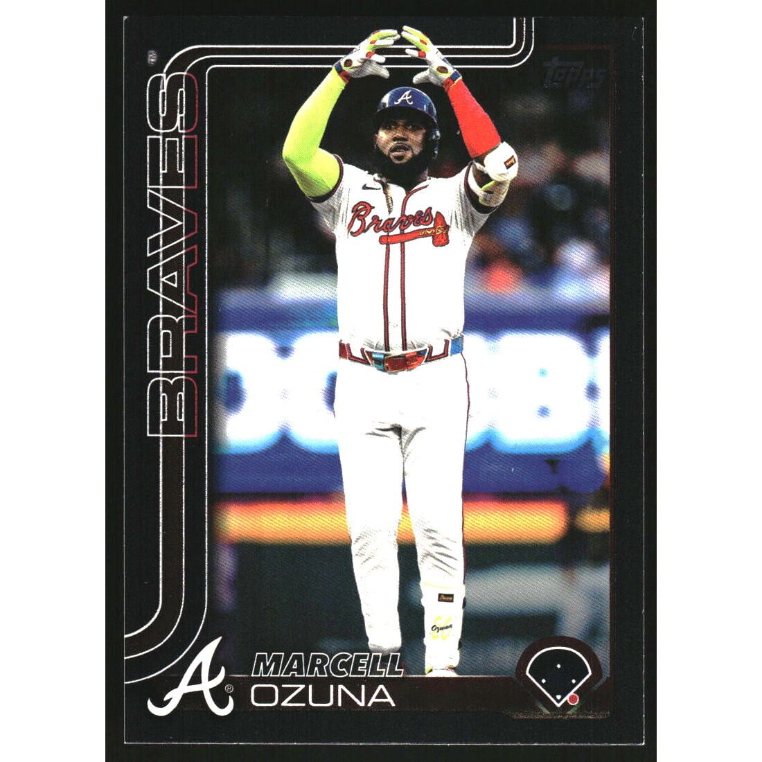 2025 Topps Black #160 Marcell Ozuna. rookie card picture