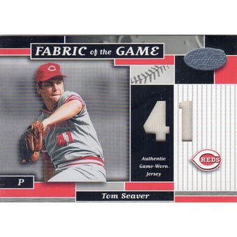 2002 Leaf Certified Fabric of the Game #73JN Tom Seaver Reds/41