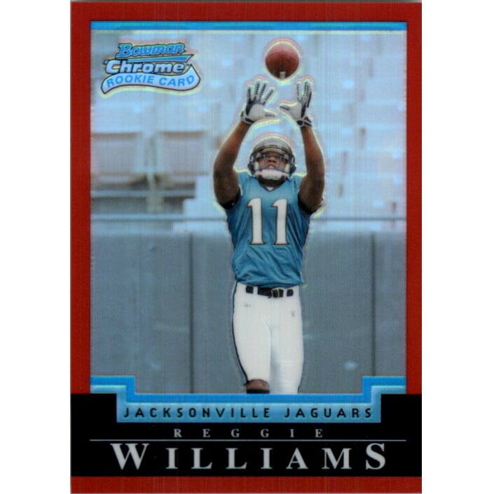 2004 Bowman Chrome Red Refractors #216 Reggie Williams. rookie card picture