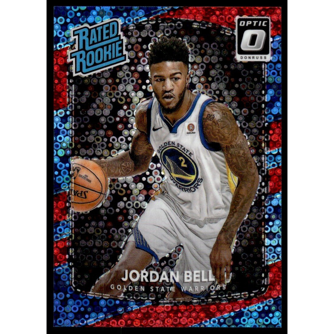 2017-18 Donruss Optic Fast Break Red #163 Jordan Bell RR. rookie card picture