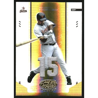 2004 Leaf Certified Materials Mirror Fabric Gold Number #159 Richard Hidalgo Pants