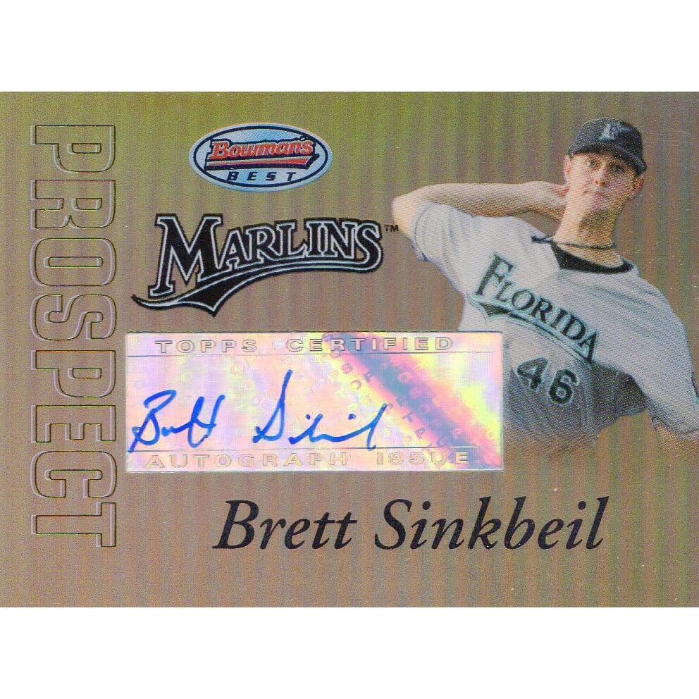2007 Bowman's Best Prospects Gold #BBP49 Brett Sinkbeil AU. rookie card picture